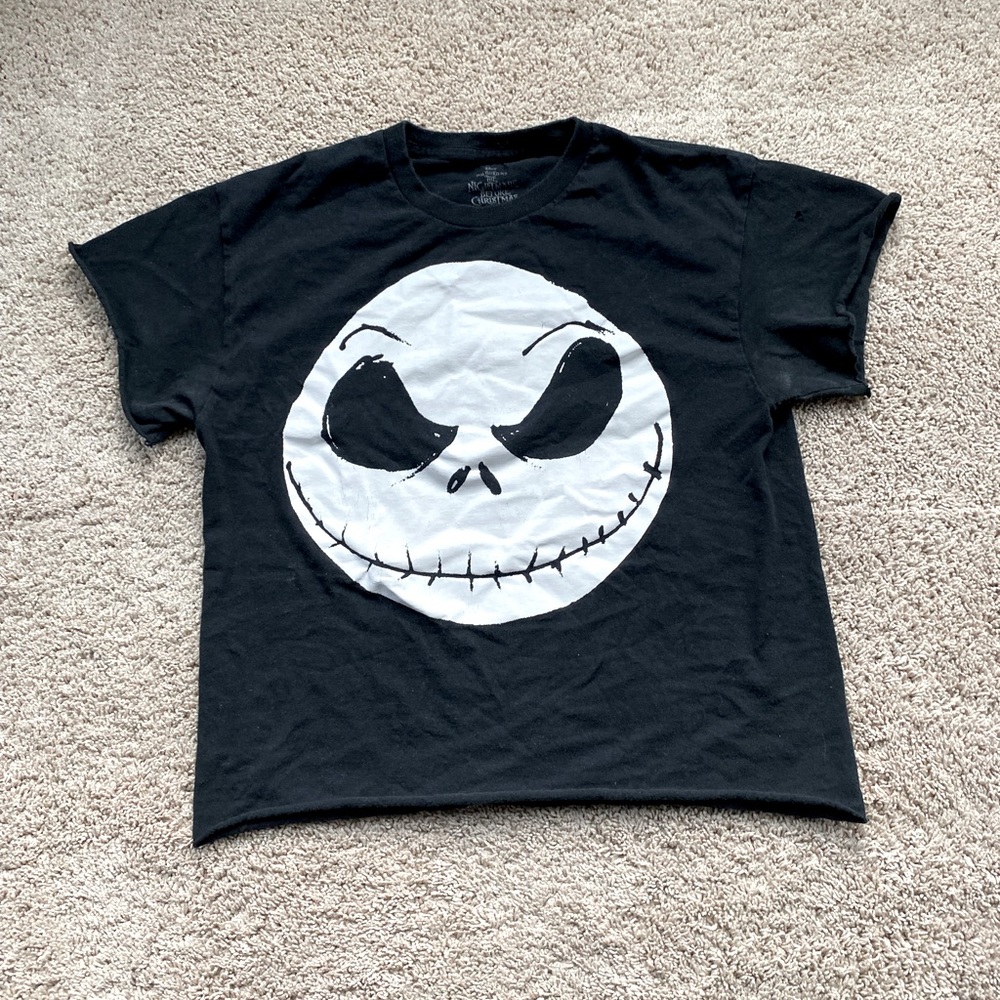 Nightmare Before Christmas Cropped T shirt